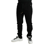 Dolce & Gabbana Black Cotton Blend Jogger Sweatpants Pants PAN75086-54
