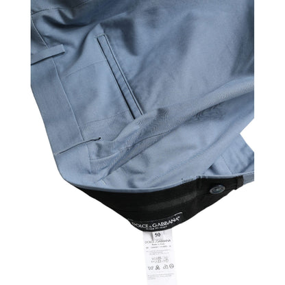 Dolce & Gabbana Sky Blue Cotton Folded Hem Men Bermuda Shorts