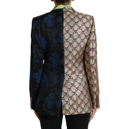 Dolce & Gabbana Multicolor Floral Patchwork Jacquard Jacket