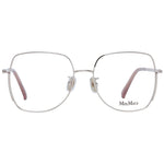 Max Mara Gold Women Glasses Frame in metal with full-rim trapezium style, 55-17-140 size, branded case included.