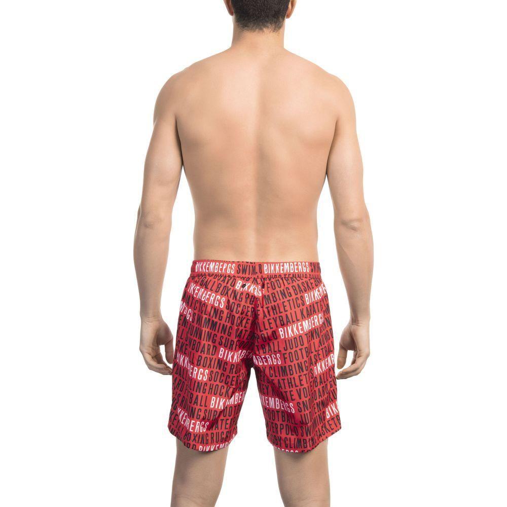 Bikkembergs "Red Polyester Men Swim Short" BI-22008-S
