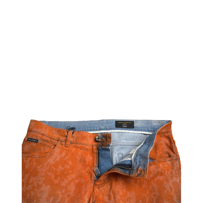 Dolce & Gabbana Multicolor Ombre Cotton Slim Fit Denim Jeans