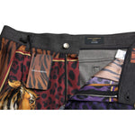 Dolce & Gabbana Multicolor Tiger Cotton Loose Denim Jeans