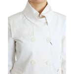 GF Ferre White Double Breasted Jacket Coat Blazer Coats & Jackets