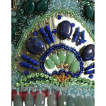 Dolce & Gabbana Blue Floral Print Tiered Long Maxi Dress