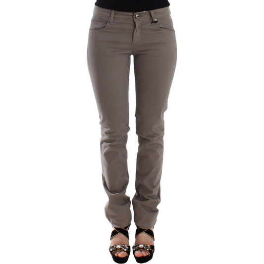 Ermanno Scervino Taupe Beige Slim Jeans Denim Pants Skinny SIG12685-1