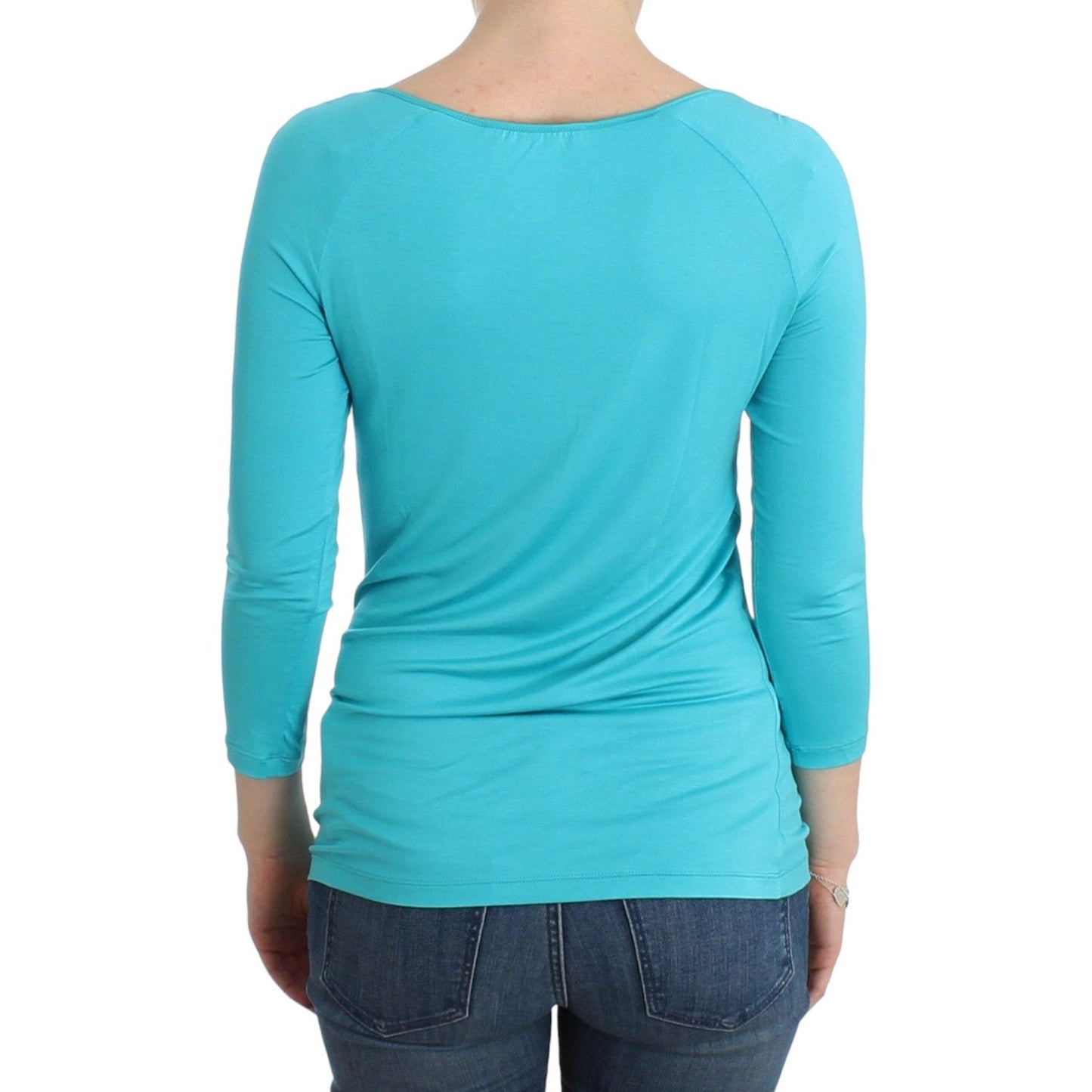 Ermanno Scervino Lingerie Blue Top Blouse Jumper Modal Solid