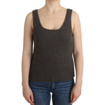 Ermanno Scervino Gray Knit Top Knitted Sweater Merino Wool SIG11863-2