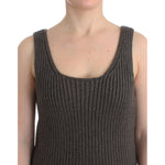 Ermanno Scervino Gray Knit Top Knitted Sweater Merino Wool SIG11863-2