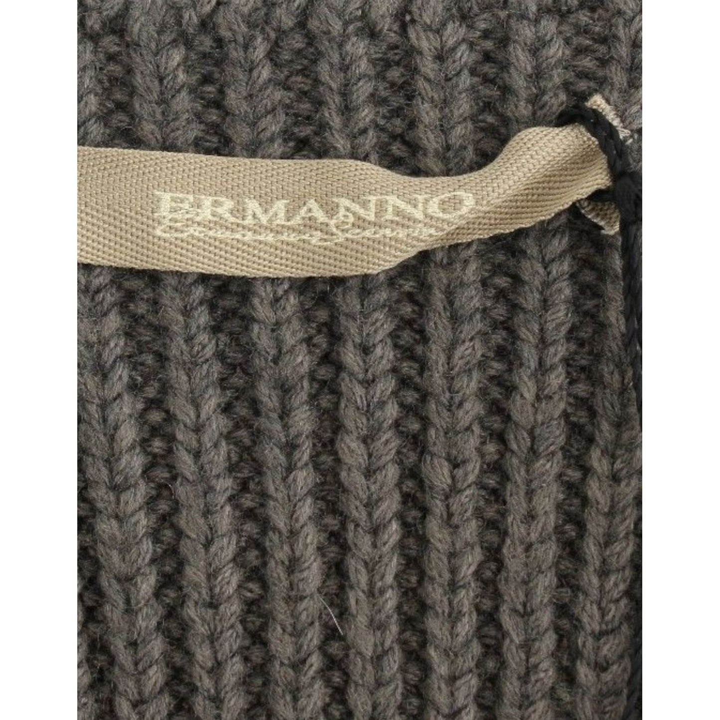 Ermanno Scervino Gray Knit Top Knitted Sweater Merino Wool SIG11863-2