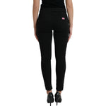 Dolce & Gabbana Black Cotton Mid Waist Skinny Denim Jeans