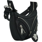 Versace Elegant Black Mini Hobo Shoulder Bag