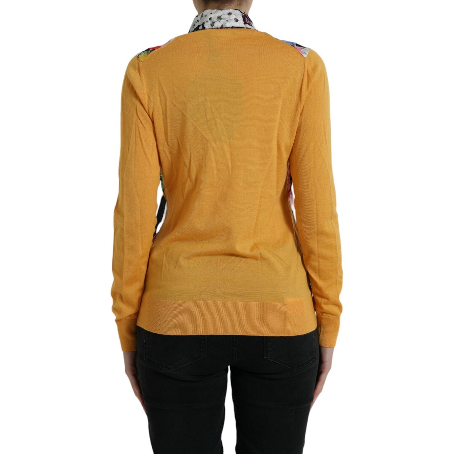 Dolce & Gabbana Multicolor Patchwork Cashmere Henley Sweater