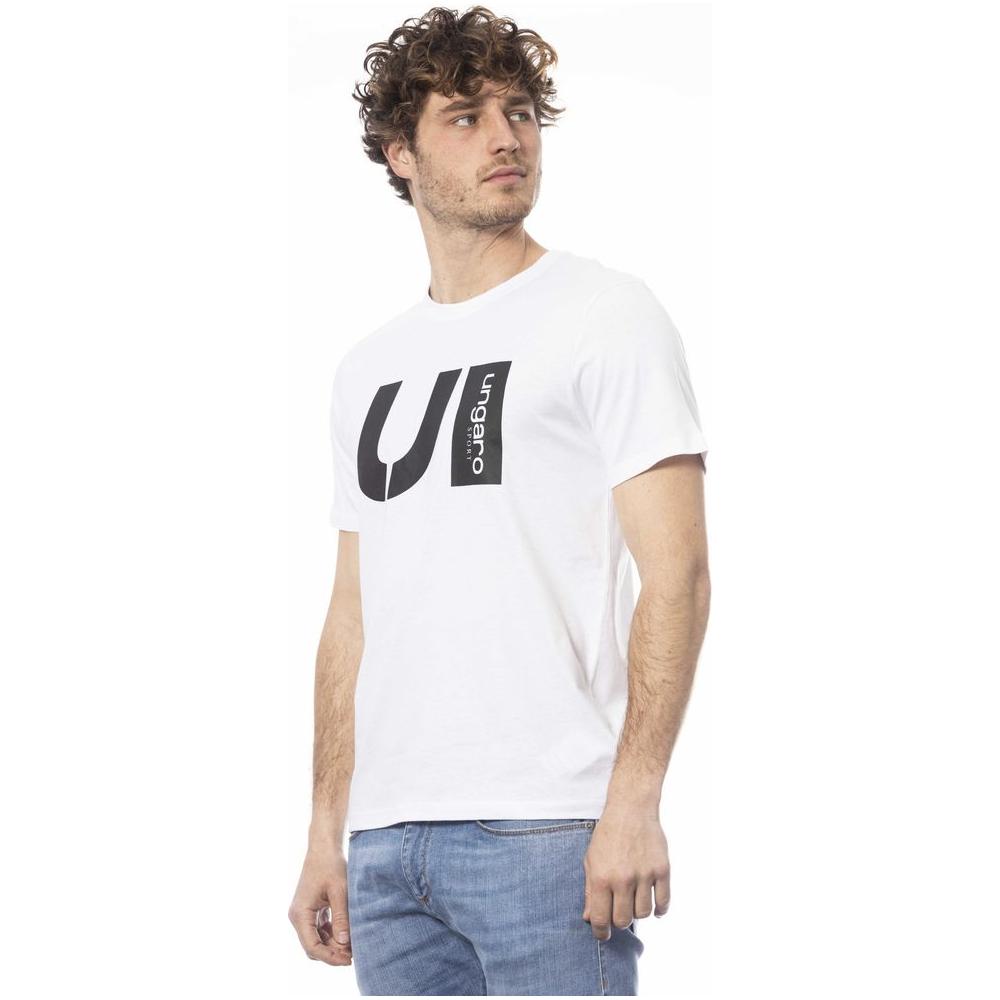 تي شيرت رجالي من القطن باللون الأبيض من Ungaro Sport