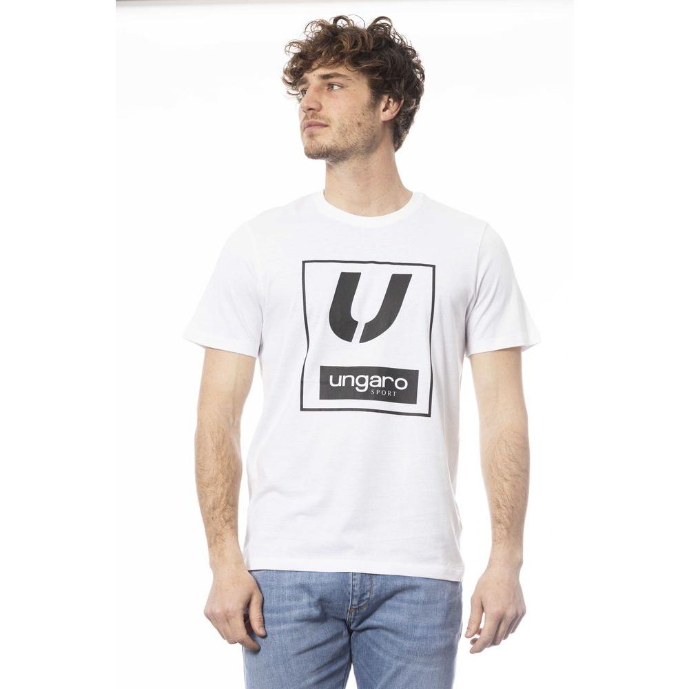 تي شيرت رجالي من القطن باللون الأبيض من Ungaro Sport