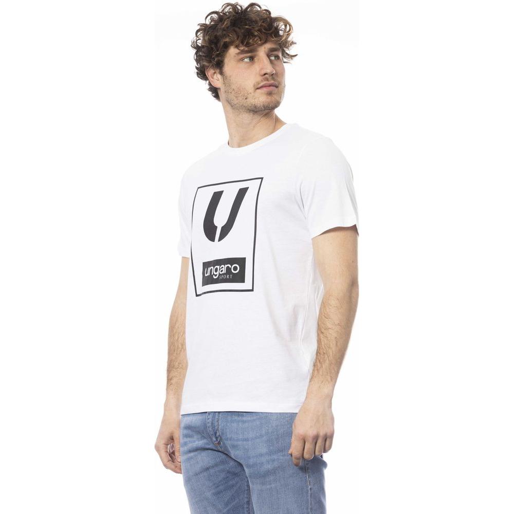 تي شيرت رجالي من القطن باللون الأبيض من Ungaro Sport