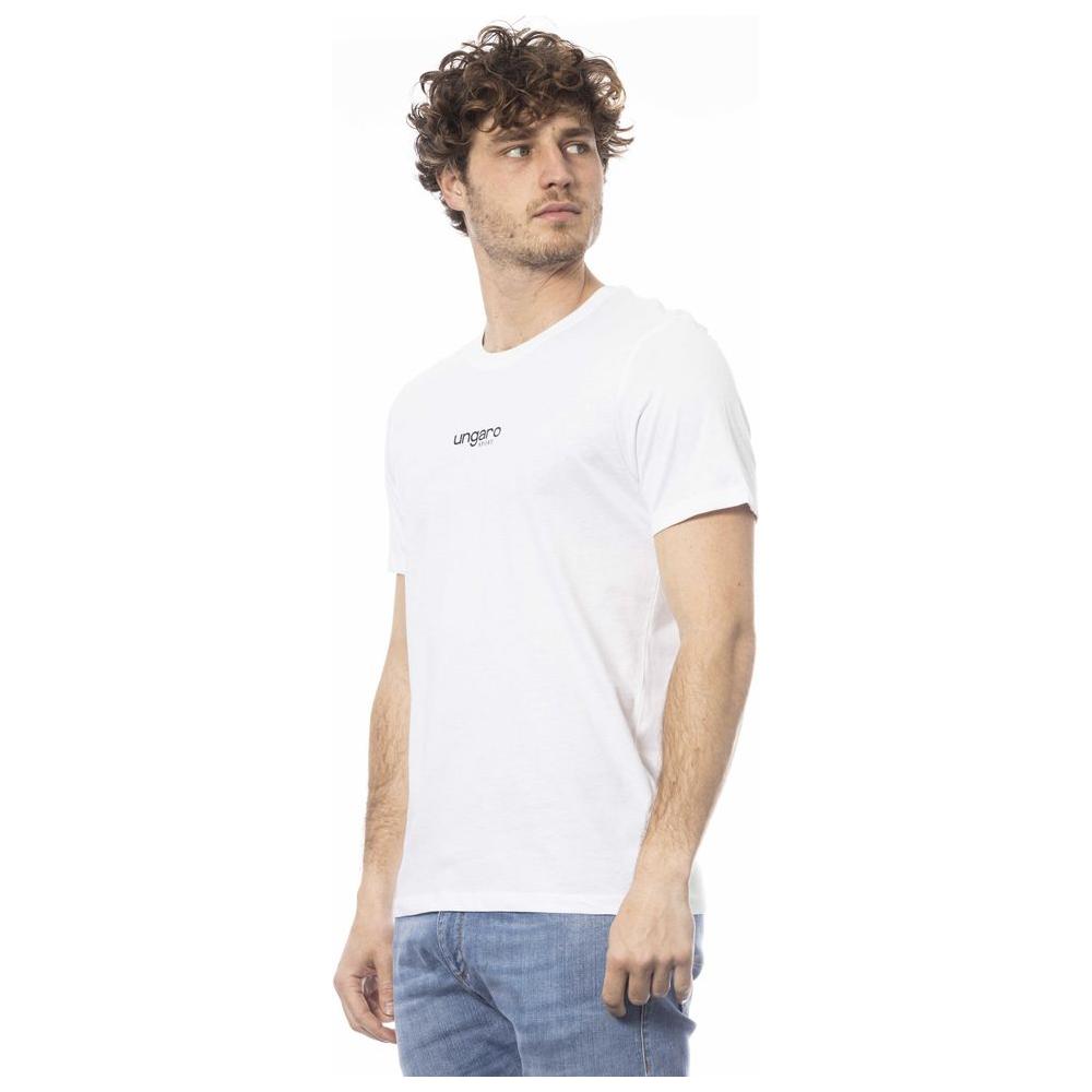 تي شيرت رجالي من القطن باللون الأبيض من Ungaro Sport