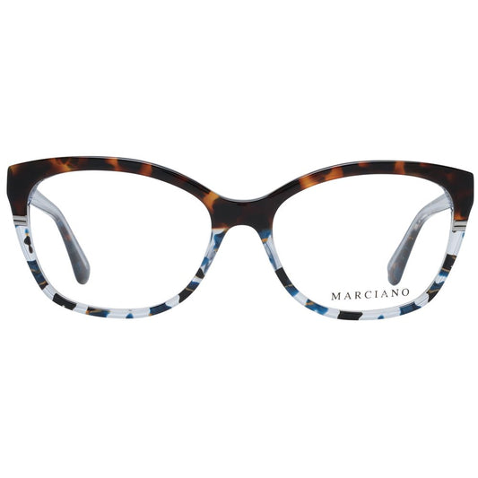 Marciano by Guess Brown Women Glasses Frame, butterfly style, full-rim plastic frame, demo lenses, branded case included.