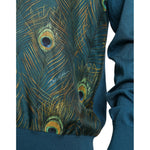 Dolce & Gabbana Green Peacock Feather Pullover Sweater