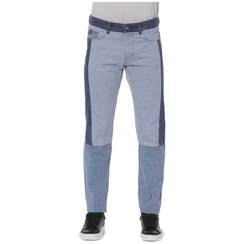 بنطلون جينز رجالي قطني أزرق من Trussardi Jeans