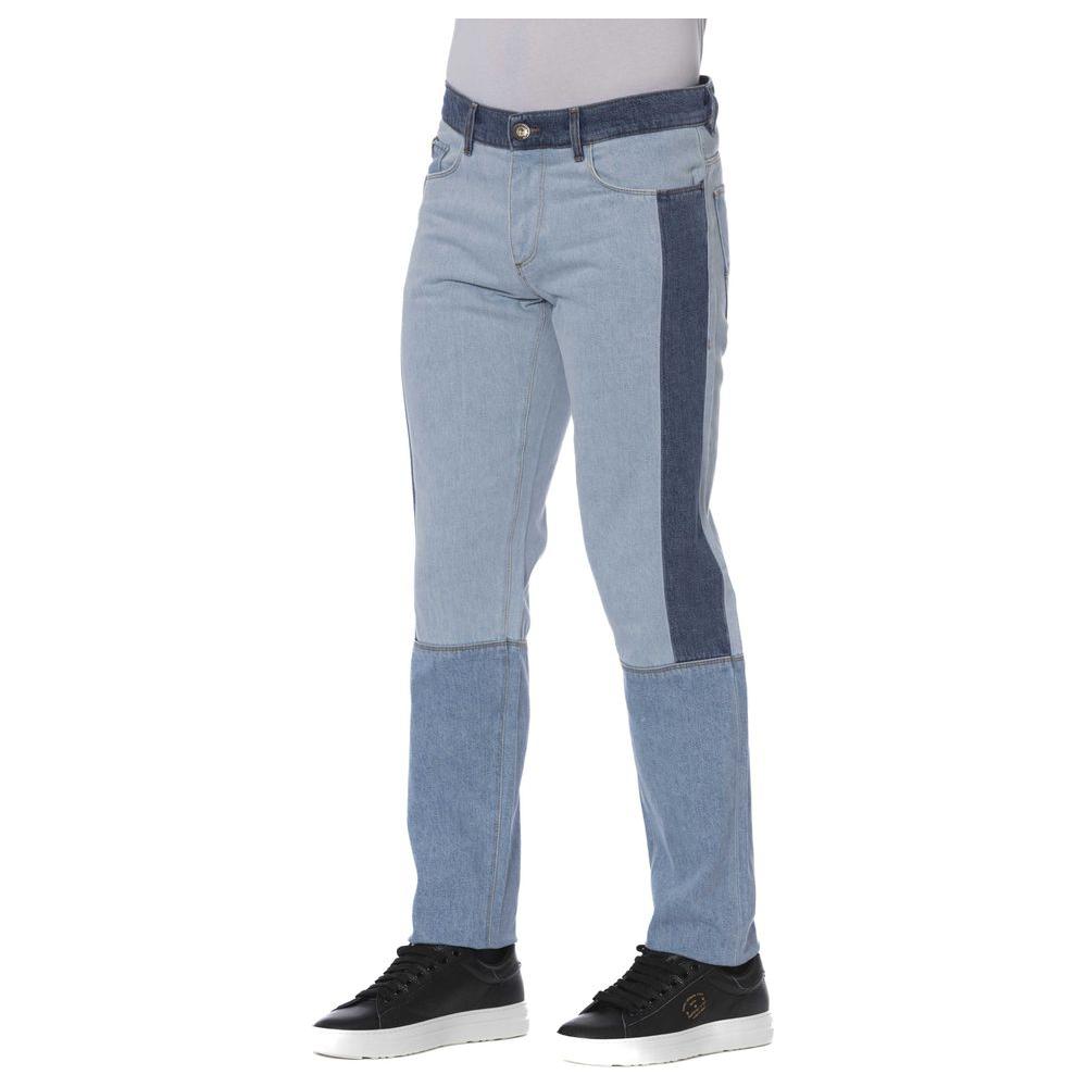 بنطلون جينز رجالي قطني أزرق من Trussardi Jeans