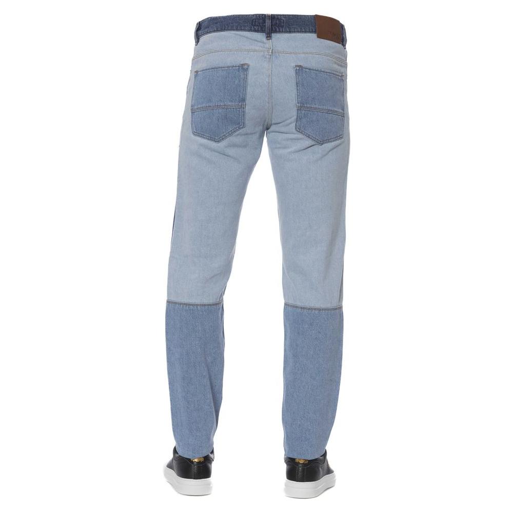 بنطلون جينز رجالي قطني أزرق من Trussardi Jeans