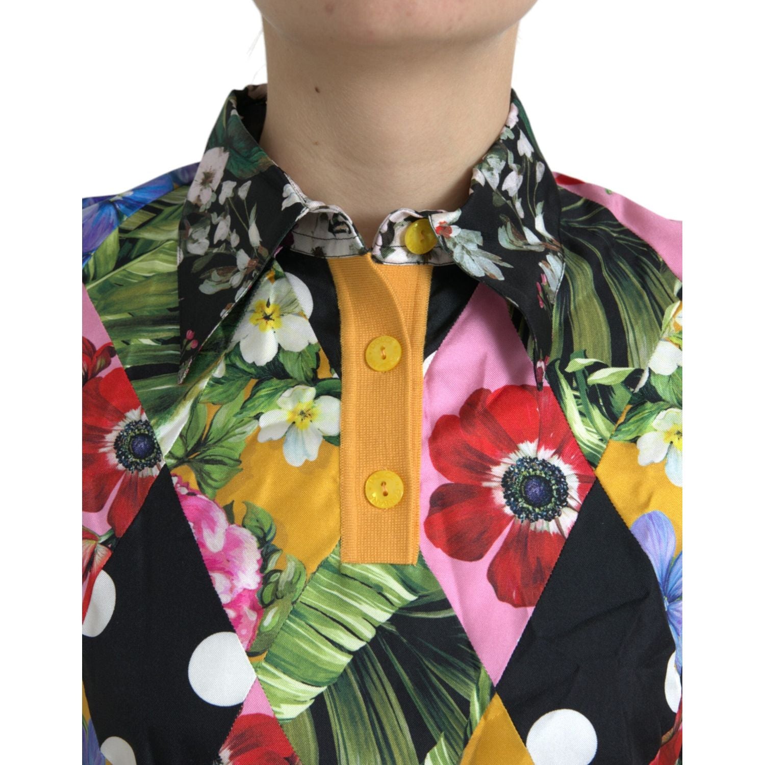 سترة هنلي من مزيج الكشمير والحرير متعدد الألوان من دولتشي آند غابانا