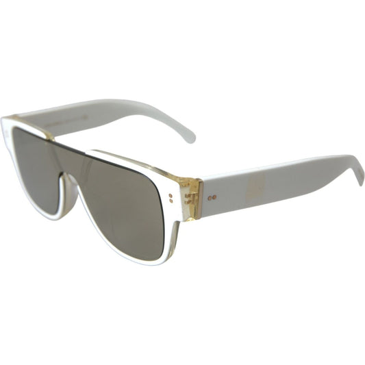 Dolce & Gabbana White Acetate Mirror Lenses DG4356 Sunglasses GLA1337