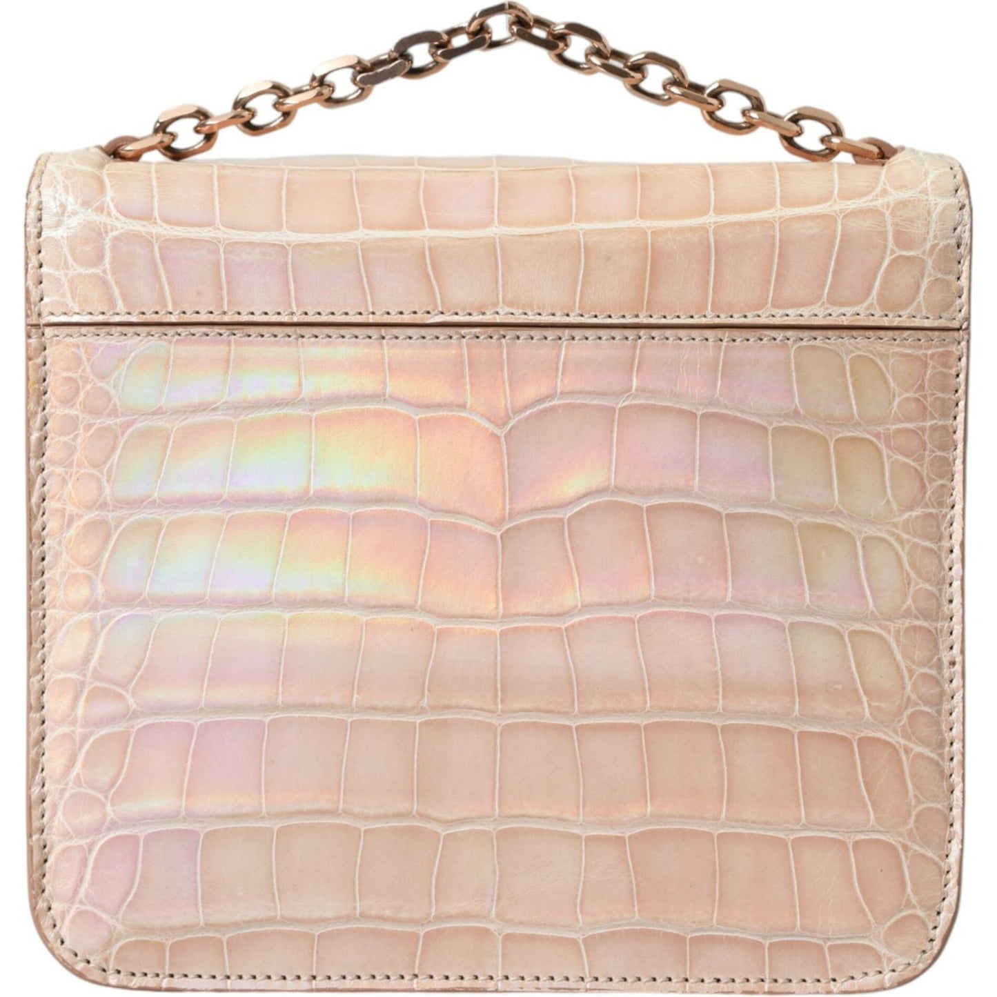 Balenciaga Beige Blue Agate Exotic Leather Gold Chain Purse Bag