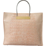 Balenciaga Pink Exotic Leather Embossed Cable Handle Shopper Tote Bag BAG1179