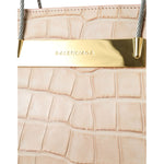 Balenciaga Pink Exotic Leather Embossed Cable Handle Shopper Tote Bag BAG1179