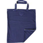 Prada Blue Jersey Fabric Logo Shoulder Shopping Tote Shopping Bag
