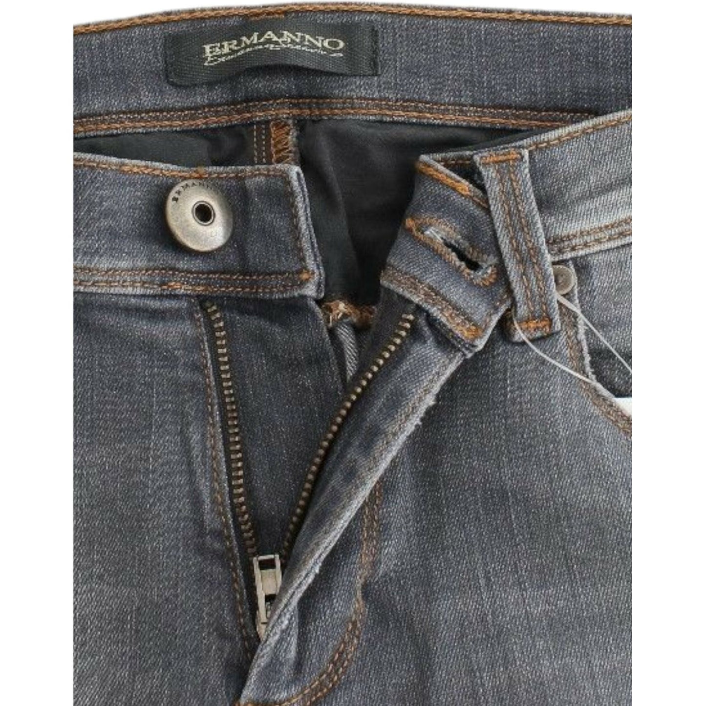 Ermanno Scervino Gray Slim Jeans Denim Pants Skinny Leg Stretch SIG12449-1