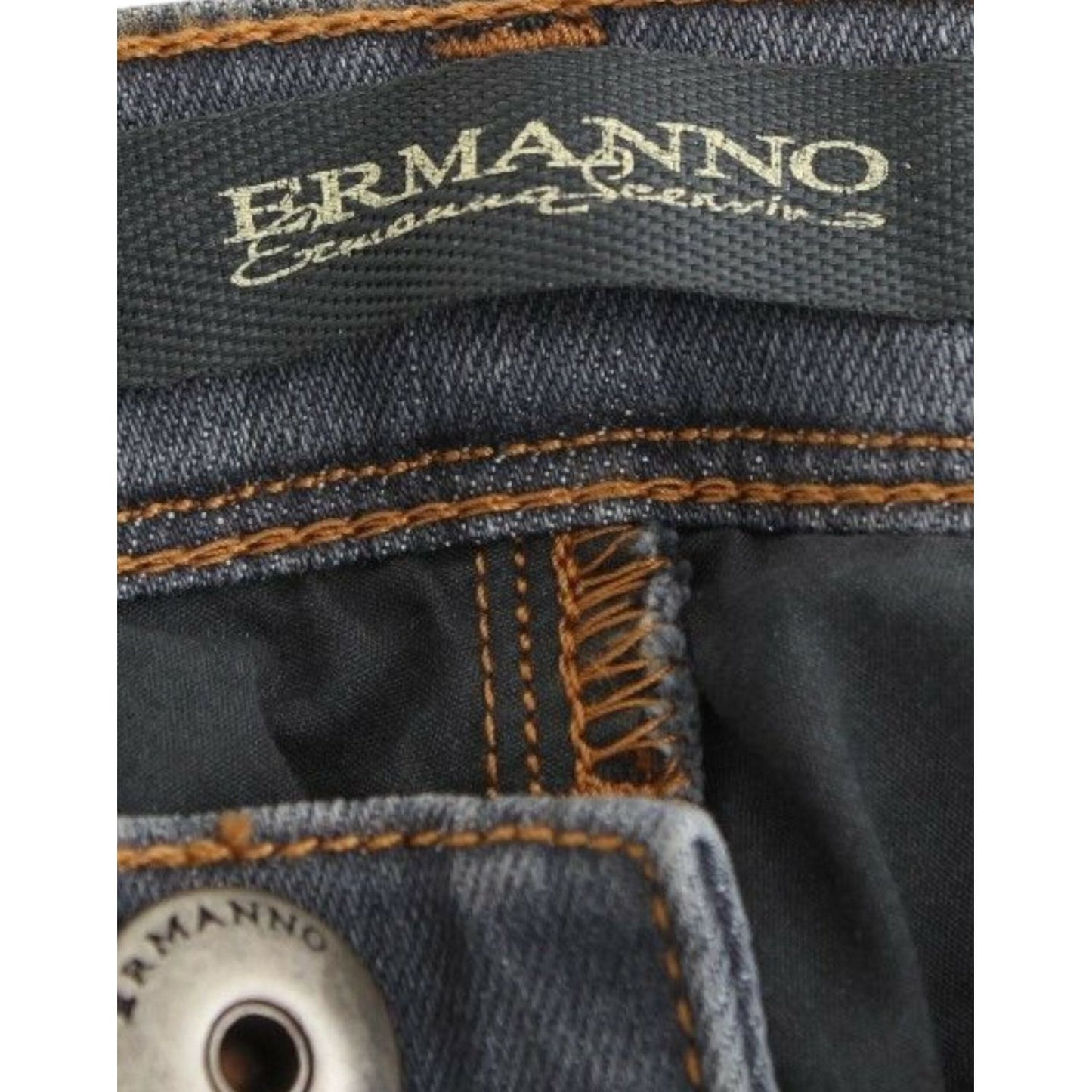 Ermanno Scervino Gray Slim Jeans Denim Pants Skinny Leg Stretch SIG12449-1