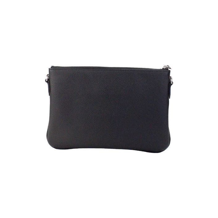 حقيبة كروس بودي من Burberry Peyton Monogram مصنوعة من الجلد الأسود