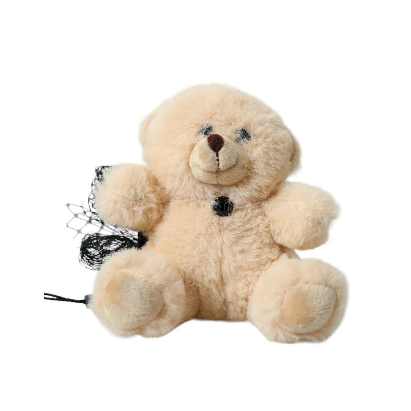 Dolce & Gabbana Beige Teddy Bear Mesh Net Band Hair Clip SMY101425