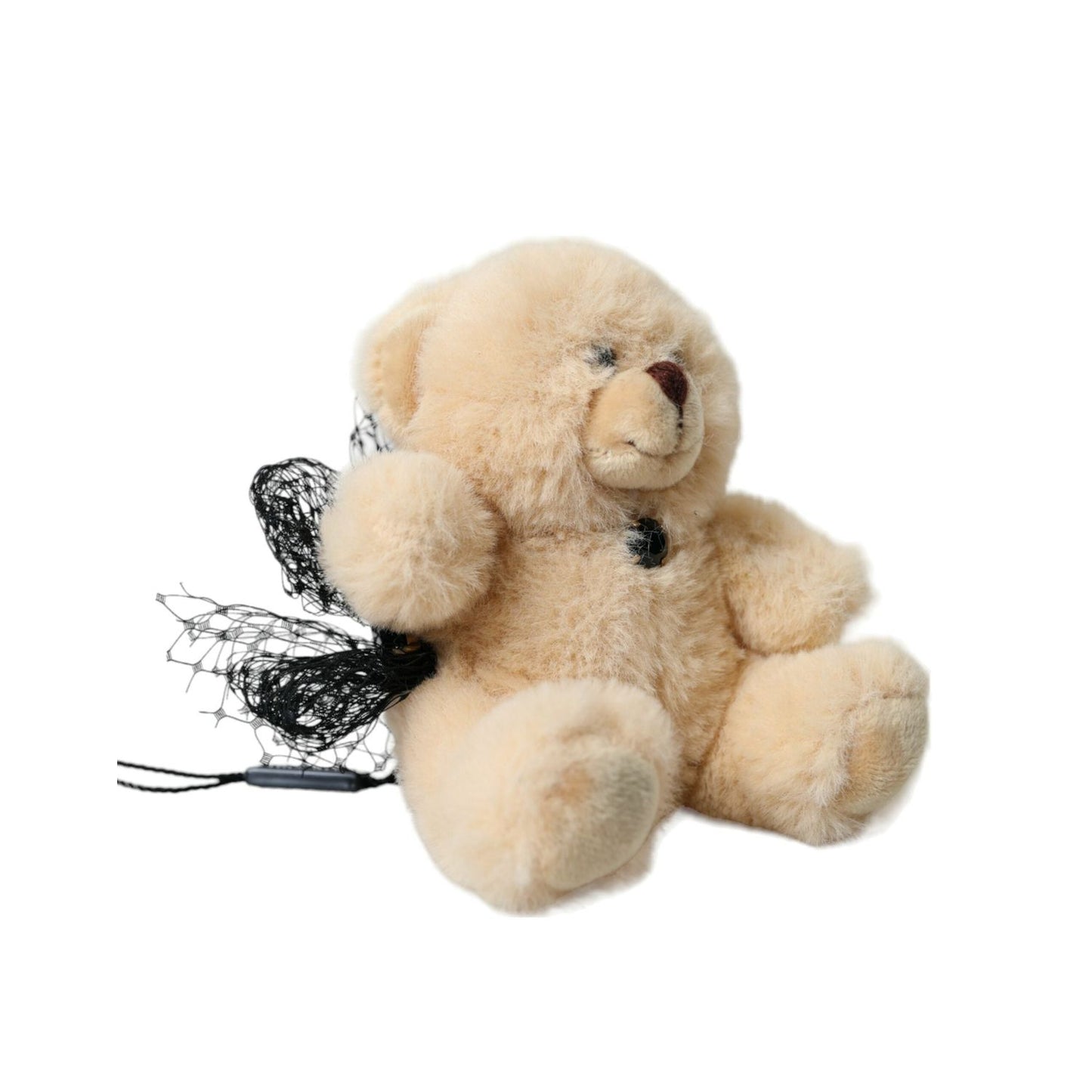 Dolce & Gabbana Beige Teddy Bear Mesh Net Band Hair Clip SMY101425