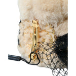 Dolce & Gabbana Beige Teddy Bear Mesh Net Band Hair Clip SMY101425