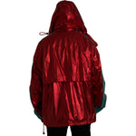 Dolce & Gabbana Red Nylon Hooded Pullover Sweatshirt Jacket JKT3844-54