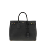 Saint Laurent Black Calf Leather Sac De Jour Handbag