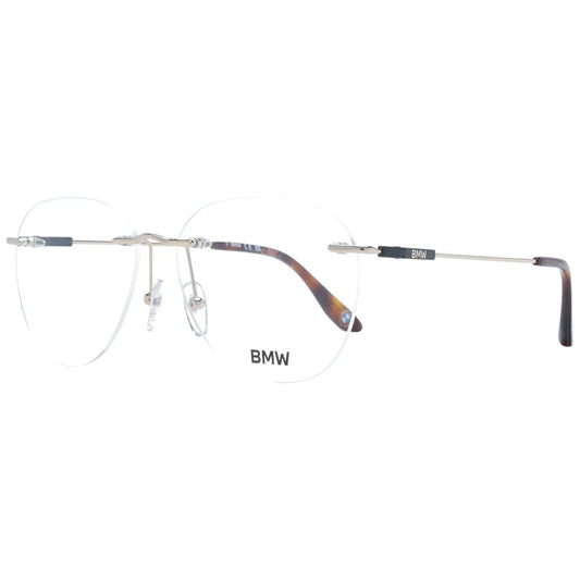 BMW Gold Men Glasses Frame in rimless titanium, gold color, demo lenses, includes branded case