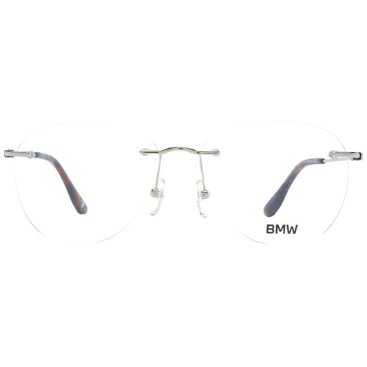 BMW Gold Men Glasses Frame, rimless titanium design with gold finish and demo lenses, width 56, height 47, bridge 15, temples 145