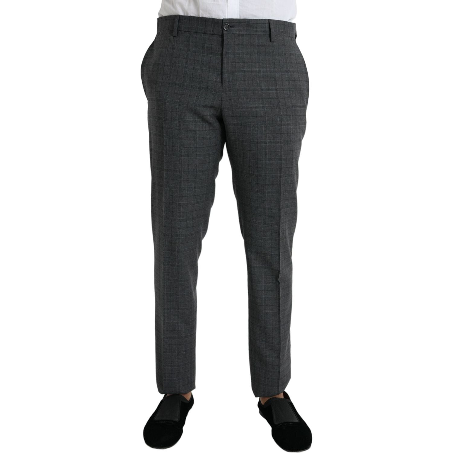 بدلة مارتيني رسمية من دولتشي آند غابانا مكونة من قطعتين من الصوف المنقوش باللون الرمادي