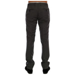 Dolce & Gabbana Elegant Gray Striped Wool Formal Trousers Dolce & Gabbana Dark Slate Gray