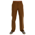 Dolce & Gabbana Elegant Brown Formal Trousers for Men Dolce & Gabbana Saddle Brown