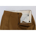 Dolce & Gabbana Elegant Brown Formal Trousers for Men Dolce & Gabbana Light Gray