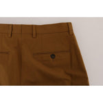Dolce & Gabbana Elegant Brown Formal Trousers for Men Dolce & Gabbana Saddle Brown