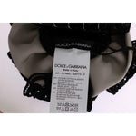 Dolce & Gabbana Gray Silk Black Lace Hair Claw SMY1140