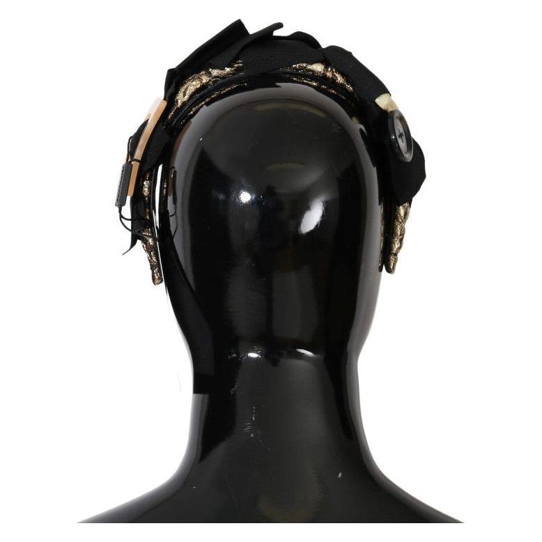 Dolce & Gabbana Clear Crystal Brown Hair Headband