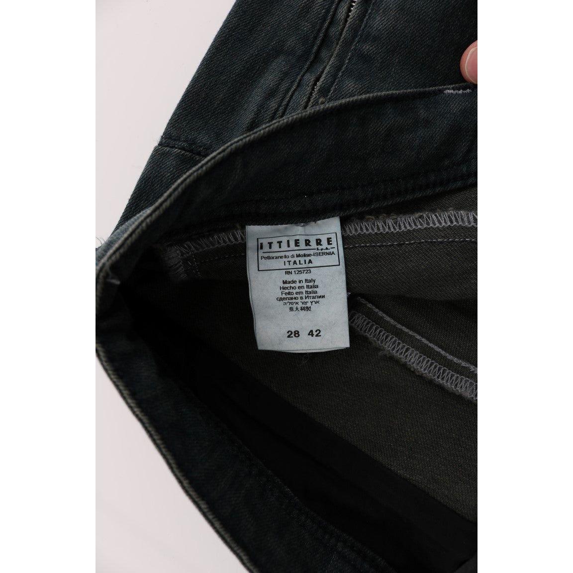 بنطلون جينز قطني رمادي فائق النحافة من مجموعة National Chic